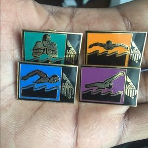 USA Olympics Swimming Pin-Set(4)
